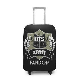 Чехол для чемодана 3D с принтом BTS Army Fandom в Петрозаводске, 86% полиэфир, 14% спандекс | двустороннее нанесение принта, прорези для ручек и колес | army | bangtan boys | beyond the scene | boys | bts | chin | edm | emblem | fandom | fans | hieroglyphs | hip hop | jimin | k pop | logo | rainbow | rb | rm | south korean | армия | бойбенд | ви | джей хоуп | иероглифы | логотип | мальчики | радуга 