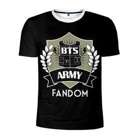 Мужская футболка 3D спортивная с принтом BTS Army Fandom в Петрозаводске, 100% полиэстер с улучшенными характеристиками | приталенный силуэт, круглая горловина, широкие плечи, сужается к линии бедра | Тематика изображения на принте: army | bangtan boys | beyond the scene | boys | bts | chin | edm | emblem | fandom | fans | hieroglyphs | hip hop | jimin | k pop | logo | rainbow | rb | rm | south korean | армия | бойбенд | ви | джей хоуп | иероглифы | логотип | мальчики | радуга 