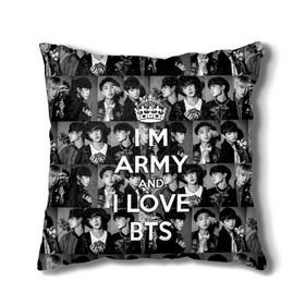 Подушка 3D с принтом I am army and I lover BTS в Петрозаводске, наволочка – 100% полиэстер, наполнитель – холлофайбер (легкий наполнитель, не вызывает аллергию). | состоит из подушки и наволочки. Наволочка на молнии, легко снимается для стирки | bangtan boys | beyond the scene | boyband | boys | bts | chin | chonguk | collage | crown | edm | flowers | hip hop | jimin | jj hope | k pop | photo | r  b | rm | south korean | suga | wee | бойбенд | ви | джей хоуп | коллаж | корона | мальчики | с