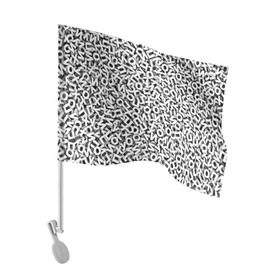 Флаг для автомобиля с принтом буквы ЙУХОП в Петрозаводске, 100% полиэстер | Размер: 30*21 см | алфавит | белый | буквы | паттрен | слово | узор