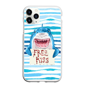 Чехол для iPhone 11 Pro Max матовый с принтом Free Kiss в Петрозаводске, Силикон |  | free kiss | акула | бесплатные поцелуи | вода | кровь | море | объявление | острые зубы | поцелуй | рыба | табличка | хищник