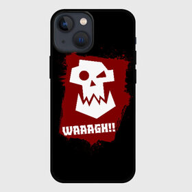 Чехол для iPhone 13 mini с принтом WAAAGH в Петрозаводске,  |  | 40000 | 40k | game | ork | orks | waaagh | warhammer | warhammer 40k | wh40k | игра | орки