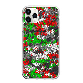 Чехол для iPhone 11 Pro Max матовый с принтом Камуфляж с буквами FCLM в Петрозаводске, Силикон |  | Тематика изображения на принте: зеленый | клуб | красно зеленый | красный | локо | локомотив | москва | паттерн