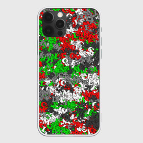 Чехол для iPhone 12 Pro Max с принтом Камуфляж с буквами FCLM в Петрозаводске, Силикон |  | Тематика изображения на принте: зеленый | клуб | красно зеленый | красный | локо | локомотив | москва | паттерн