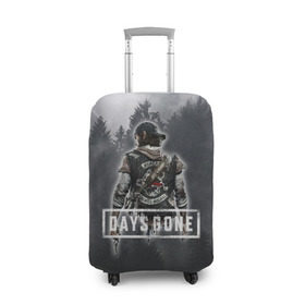 Чехол для чемодана 3D с принтом Days Gone в Петрозаводске, 86% полиэфир, 14% спандекс | двустороннее нанесение принта, прорези для ручек и колес | days gone | лес | лого | персонаж