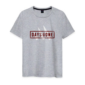Мужская футболка хлопок с принтом Days Gone (Патроны) в Петрозаводске, 100% хлопок | прямой крой, круглый вырез горловины, длина до линии бедер, слегка спущенное плечо. | days gone | игра | лого | патроны