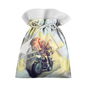 Подарочный 3D мешок с принтом Прогулка на мотоцикле в Петрозаводске, 100% полиэстер | Размер: 29*39 см | Тематика изображения на принте: 