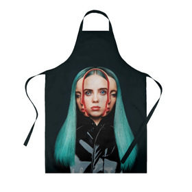 Фартук 3D с принтом BILLIE EILISH в Петрозаводске, 100% полиэстер | общий размер — 65 х 85 см, ширина нагрудника — 26 см, горловина — 53 см, длина завязок — 54 см, общий обхват в поясе — 173 см. Принт на завязках и на горловине наносится с двух сторон, на основной части фартука — только с внешней стороны | ayelish | bad guy | bellyache | bilie eilish | bilie elish | billie | billie eilish | eilish | electronic | elish | music | били айлиш | билли айлиш | эйлиш | элиш