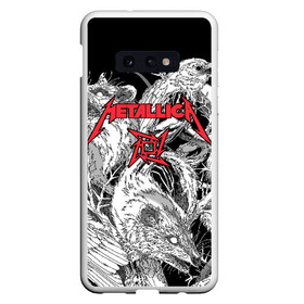 Чехол для Samsung S10E с принтом Metallica в Петрозаводске, Силикон | Область печати: задняя сторона чехла, без боковых панелей | american | angry | emblem | james hetfield | kirk hammett | la | live | logo | metal band | metallica | rats | ravens | zombies | американская | вороны | джеймс хетфилд | живые | злые | зомби | кирк хэмметт | крысы | ларс ульрих | логотип | мета