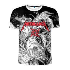 Мужская футболка 3D спортивная с принтом Metallica в Петрозаводске, 100% полиэстер с улучшенными характеристиками | приталенный силуэт, круглая горловина, широкие плечи, сужается к линии бедра | Тематика изображения на принте: american | angry | emblem | james hetfield | kirk hammett | la | live | logo | metal band | metallica | rats | ravens | zombies | американская | вороны | джеймс хетфилд | живые | злые | зомби | кирк хэмметт | крысы | ларс ульрих | логотип | мета
