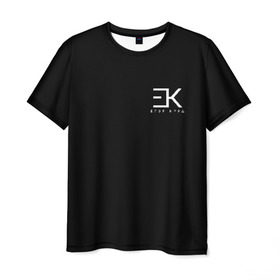 Мужская футболка 3D с принтом ЕГОР КРИД (НА СПИНЕ) в Петрозаводске, 100% полиэфир | прямой крой, круглый вырез горловины, длина до линии бедер | ek | ek team | family | kreed | егор булаткин | егор крид | ек | крид