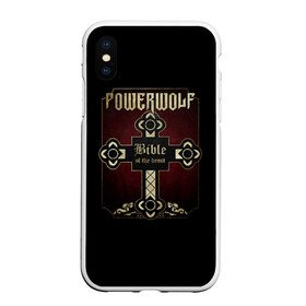 Чехол для iPhone XS Max матовый с принтом Powerwolf Bible в Петрозаводске, Силикон | Область печати: задняя сторона чехла, без боковых панелей | powerwolf | метал | повервольф | повервульф | рок