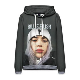 Мужская толстовка 3D с принтом BILLIE EILISH в Петрозаводске, 100% полиэстер | двухслойный капюшон со шнурком для регулировки, мягкие манжеты на рукавах и по низу толстовки, спереди карман-кенгуру с мягким внутренним слоем. | Тематика изображения на принте: ayelish | bad guy | bellyache | bilie eilish | bilie elish | billie | billie eilish | eilish | electronic | elish | music | били айлиш | билли айлиш | эйлиш | элиш