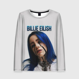 Женский лонгслив 3D с принтом BILLIE EILISH в Петрозаводске, 100% полиэстер | длинные рукава, круглый вырез горловины, полуприлегающий силуэт | ayelish | bad guy | bellyache | bilie eilish | bilie elish | billie | billie eilish | eilish | electronic | elish | music | били айлиш | билли айлиш | эйлиш | элиш