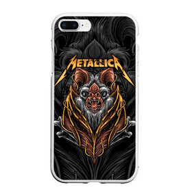 Чехол для iPhone 7Plus/8 Plus матовый с принтом Metallica в Петрозаводске, Силикон | Область печати: задняя сторона чехла, без боковых панелей | american | bat | bones | emblem | fangs | james hetfield | kirk hammett | metal band | metallica | mouse | music | rock | vampire | американская | вампир | джеймс хетфилд | кирк хэмметт | клыки | кости | ларс ульрих | летучая | метал группа | мет