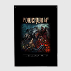 Постер с принтом Powerwolf в Петрозаводске, 100% бумага
 | бумага, плотность 150 мг. Матовая, но за счет высокого коэффициента гладкости имеет небольшой блеск и дает на свету блики, но в отличии от глянцевой бумаги не покрыта лаком | powerwolf | метал | повервольф | повервульф | рок