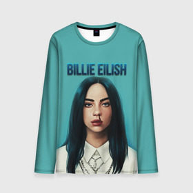 Мужской лонгслив 3D с принтом BILLIE EILISH в Петрозаводске, 100% полиэстер | длинные рукава, круглый вырез горловины, полуприлегающий силуэт | ayelish | bad guy | bellyache | bilie eilish | bilie elish | billie | billie eilish | eilish | electronic | elish | music | били айлиш | билли айлиш | эйлиш | элиш