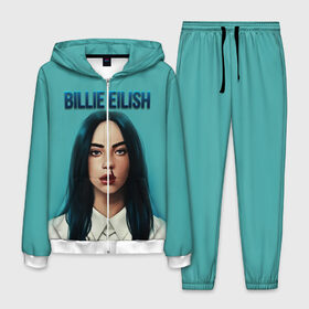 Мужской костюм 3D с принтом BILLIE EILISH в Петрозаводске, 100% полиэстер | Манжеты и пояс оформлены тканевой резинкой, двухслойный капюшон со шнурком для регулировки, карманы спереди | ayelish | bad guy | bellyache | bilie eilish | bilie elish | billie | billie eilish | eilish | electronic | elish | music | били айлиш | билли айлиш | эйлиш | элиш