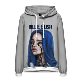 Мужская толстовка 3D с принтом BILLIE EILISH в Петрозаводске, 100% полиэстер | двухслойный капюшон со шнурком для регулировки, мягкие манжеты на рукавах и по низу толстовки, спереди карман-кенгуру с мягким внутренним слоем. | ayelish | bad guy | bellyache | bilie eilish | bilie elish | billie | billie eilish | eilish | electronic | elish | music | били айлиш | билли айлиш | эйлиш | элиш