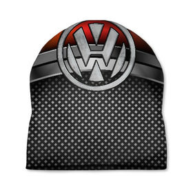 Шапка 3D с принтом Volkswagen Metal в Петрозаводске, 100% полиэстер | универсальный размер, печать по всей поверхности изделия | volkswagen | авто | волксваген | вольсваген | железо | кольчуга | лого авто | метал | металлическая | сетка | сталь | цепи