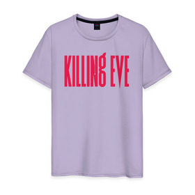 Мужская футболка хлопок с принтом Killing Eve logo в Петрозаводске, 100% хлопок | прямой крой, круглый вырез горловины, длина до линии бедер, слегка спущенное плечо. | eve | killing eve | oksana astankova | villanelle | вилланель | ева | оксана
