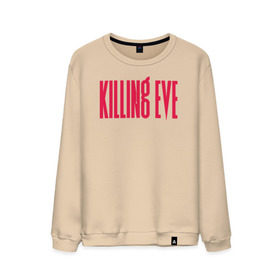 Мужской свитшот хлопок с принтом Killing Eve logo в Петрозаводске, 100% хлопок |  | eve | killing eve | oksana astankova | villanelle | вилланель | ева | оксана