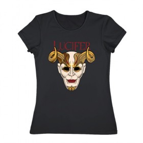 Женская футболка хлопок с принтом Masquerade в Петрозаводске, 100% хлопок | прямой крой, круглый вырез горловины, длина до линии бедер, слегка спущенное плечо | lucifer | дьявол | маскарад | монстр | рогатый | хэллоуин