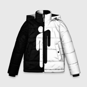 Зимняя куртка для мальчиков 3D с принтом BILLIE EILISH в Петрозаводске, ткань верха — 100% полиэстер; подклад — 100% полиэстер, утеплитель — 100% полиэстер | длина ниже бедра, удлиненная спинка, воротник стойка и отстегивающийся капюшон. Есть боковые карманы с листочкой на кнопках, утяжки по низу изделия и внутренний карман на молнии. 

Предусмотрены светоотражающий принт на спинке, радужный светоотражающий элемент на пуллере молнии и на резинке для утяжки | Тематика изображения на принте: be | billie | billie eilish | билли | билли айлиш