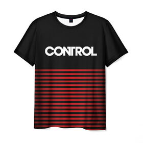 Мужская футболка 3D с принтом CONTROL в Петрозаводске, 100% полиэфир | прямой крой, круглый вырез горловины, длина до линии бедер | 
