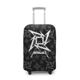 Чехол для чемодана 3D с принтом METALLICA в Петрозаводске, 86% полиэфир, 14% спандекс | двустороннее нанесение принта, прорези для ручек и колес | metallica | metallica logo | rock | метал группа | металл | металлика логотип | музыка | рок | трэш метал | хеви метал