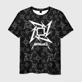 Мужская футболка 3D с принтом METALLICA в Петрозаводске, 100% полиэфир | прямой крой, круглый вырез горловины, длина до линии бедер | metallica | metallica logo | rock | метал группа | металл | металлика логотип | музыка | рок | трэш метал | хеви метал
