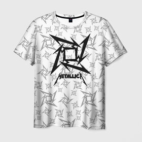 Мужская футболка 3D с принтом METALLICA в Петрозаводске, 100% полиэфир | прямой крой, круглый вырез горловины, длина до линии бедер | metallica | metallica logo | rock | метал группа | металл | металлика логотип | музыка | рок | трэш метал | хеви метал