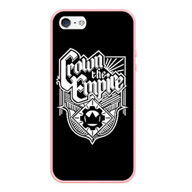 Чехол для iPhone 5/5S матовый с принтом Crown the Empire в Петрозаводске, Силикон | Область печати: задняя сторона чехла, без боковых панелей | crown empire | crown the empire | rock | метал | рок