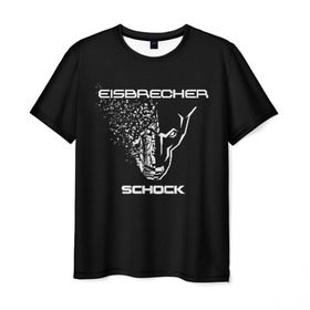 Мужская футболка 3D с принтом EISBRECHER SCHOCK в Петрозаводске, 100% полиэфир | прямой крой, круглый вырез горловины, длина до линии бедер | eisbrecher | metal | rock | schock | метал | рок