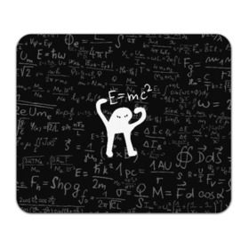 Коврик для мышки прямоугольный с принтом ЪУЪ СЪУКА E=mc2 в Петрозаводске, натуральный каучук | размер 230 х 185 мм; запечатка лицевой стороны | cat | emc 2 | emc2 | mem | memes | truxkot19 | знаменитые формулы | интернет приколы | кот | мем | мем кот | физика | формулы | ъуъ | ъуъ съука | эйнштейн