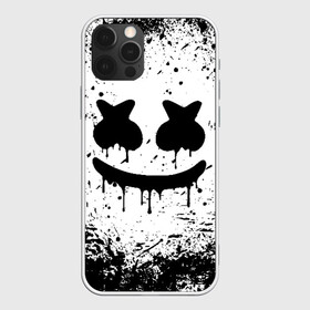 Чехол для iPhone 12 Pro с принтом MARSHMELLO MELT | МАРШМЕЛЛО в Петрозаводске, силикон | область печати: задняя сторона чехла, без боковых панелей | america | dj | marshmello | usa | америка | брызги | краски | маршмелло