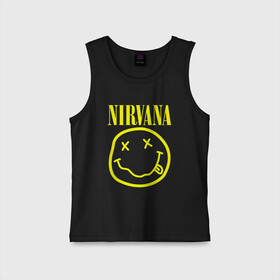 Детская майка хлопок с принтом NIRVANA | НИРВАНА в Петрозаводске,  |  | nirvana | smile | курт кобейн | нирвана | смайл