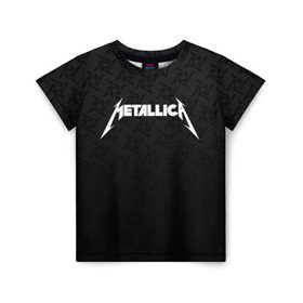 Детская футболка 3D с принтом METALLICA (НА СПИНЕ) в Петрозаводске, 100% гипоаллергенный полиэфир | прямой крой, круглый вырез горловины, длина до линии бедер, чуть спущенное плечо, ткань немного тянется | Тематика изображения на принте: lindemann | lm | rammstein | rock | кристиан лоренц | линдеманн | лм | музыка | рамштайн | рок | тилль линдеманн