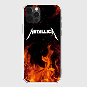 Чехол для iPhone 12 Pro Max с принтом METALLICA (НА СПИНЕ) в Петрозаводске, Силикон |  | Тематика изображения на принте: fire | flame | metallica | металлика | огонь | пламя
