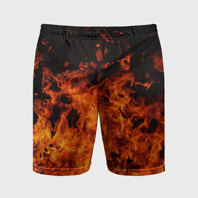 Мужские шорты спортивные с принтом Огонь в Петрозаводске,  |  | fire | flame | огонь | пламя