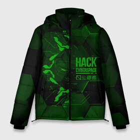 Мужская зимняя куртка 3D с принтом Hack Cyberspace в Петрозаводске, верх — 100% полиэстер; подкладка — 100% полиэстер; утеплитель — 100% полиэстер | длина ниже бедра, свободный силуэт Оверсайз. Есть воротник-стойка, отстегивающийся капюшон и ветрозащитная планка. 

Боковые карманы с листочкой на кнопках и внутренний карман на молнии. | cyberpunk | hack | hack cyberspace | hacker | абстракция | взлом | микросхема | минимализм | программер | программист | сеть | хакер