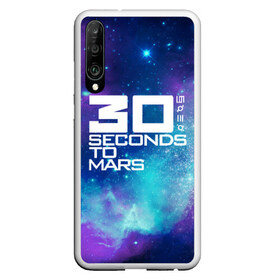 Чехол для Honor P30 с принтом 30 SECONDS TO MARS в Петрозаводске, Силикон | Область печати: задняя сторона чехла, без боковых панелей | 30 seconds to mars | 30 секунд до марса | space | джаред лето | космос