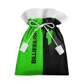 Подарочный 3D мешок с принтом BILLIE EILISH GLITCH в Петрозаводске, 100% полиэстер | Размер: 29*39 см | Тематика изображения на принте: be | billie | billie eilish | blohsh | ghoul | билли | билли айлиш