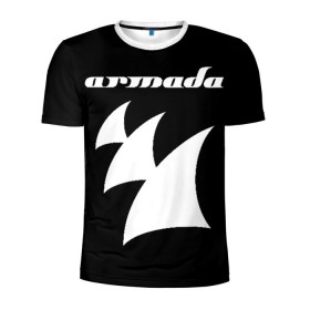 Мужская футболка 3D спортивная с принтом Armada Music в Петрозаводске, 100% полиэстер с улучшенными характеристиками | приталенный силуэт, круглая горловина, широкие плечи, сужается к линии бедра | armada | armada music | armin | armin van buuren | van buuren