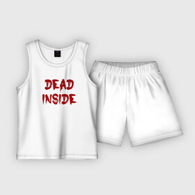 Детская пижама с шортами хлопок с принтом Dead inside в Петрозаводске,  |  | dead inside | dont open dead inside | дед внутри | дед инсайд