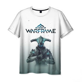 Мужская футболка 3D с принтом WARFRAME Tenno в Петрозаводске, 100% полиэфир | прямой крой, круглый вырез горловины, длина до линии бедер | 