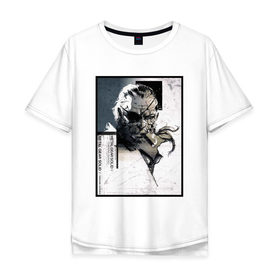 Мужская футболка хлопок Oversize с принтом Big Boss MGS в Петрозаводске, 100% хлопок | свободный крой, круглый ворот, “спинка” длиннее передней части | art | big boss | game | metal gear | metal gear solid | mgs | кодзима гений