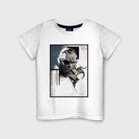 Детская футболка хлопок с принтом Big Boss MGS в Петрозаводске, 100% хлопок | круглый вырез горловины, полуприлегающий силуэт, длина до линии бедер | art | big boss | game | metal gear | metal gear solid | mgs | кодзима гений