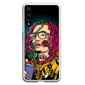 Чехол для Honor 20 с принтом Lil Pump в Петрозаводске, Силикон | Область печати: задняя сторона чехла, без боковых панелей | esskeetit | gazzy garcia | gucci gang | lil pump | lilpump | газзи гарсия | лил памп | рэп | рэпер | эшкере