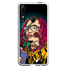 Чехол для Honor P Smart Z с принтом Lil Pump в Петрозаводске, Силикон | Область печати: задняя сторона чехла, без боковых панелей | esskeetit | gazzy garcia | gucci gang | lil pump | lilpump | газзи гарсия | лил памп | рэп | рэпер | эшкере